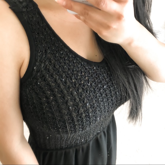 Bebe knitted high low tunic mesh chiffon - Picture 4 of 12